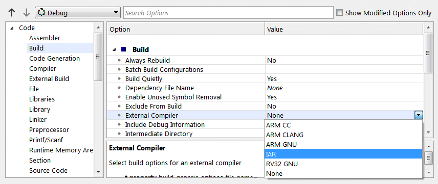 external toolchain setup