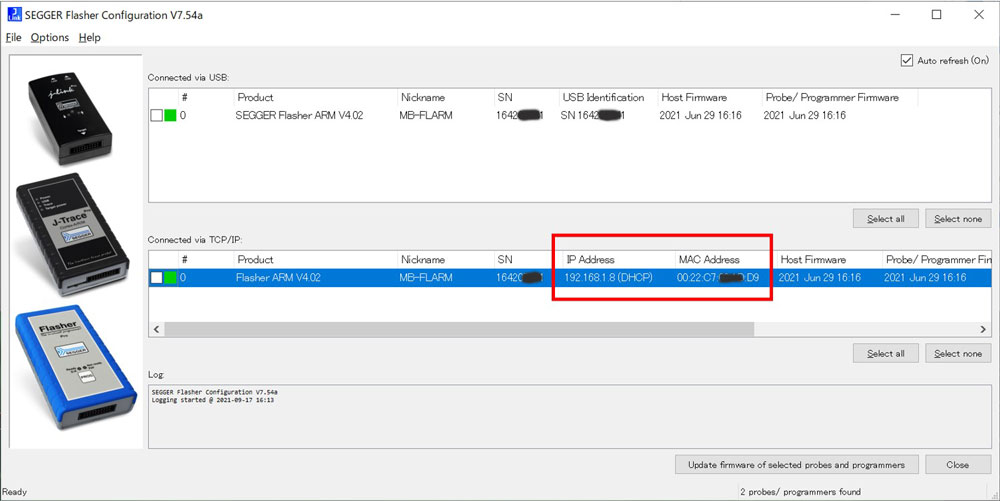 Configurator LAN status